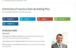 Captura de la entrevista realizada al Gerente de Addinplus Francisco Solís